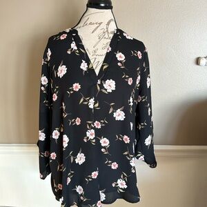 Black floral top